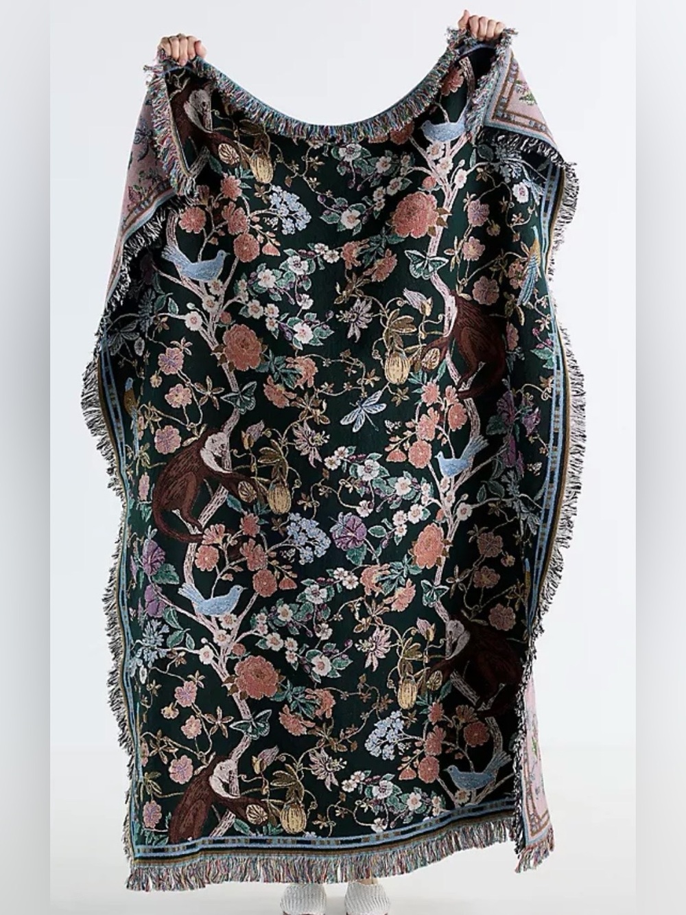 Anthropologie Estella Cotton Woven Throw Blanket